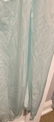 Vintage Spaghetti Strap Night Gown & Belted Robe Set Satin Pale Blue Pastel Trim