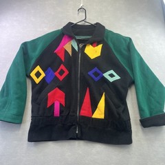 Braetan Womens Coat Color Block Design Wool Blend Jacket Medium Vintage