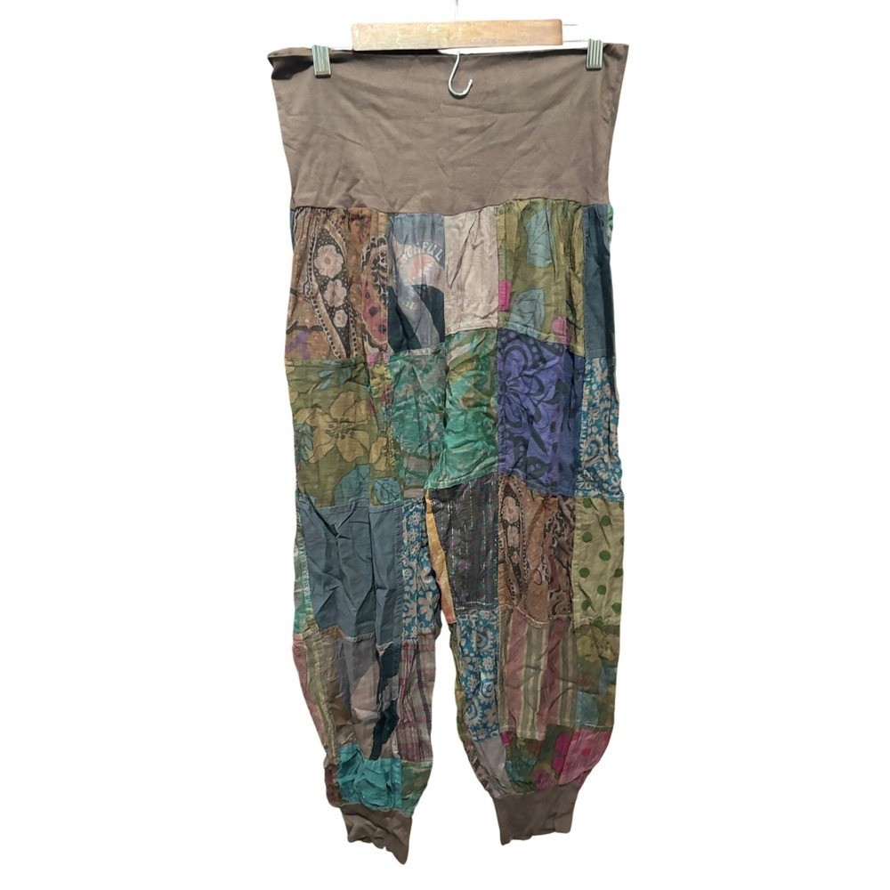 Grateful Dead Patchwork Harem Pants by Jarli Size M Multi Color Hippie Boho