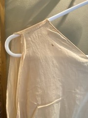 Antique Early 1800s Victorian Lawn Cotton Chemise Slip Embroidered Hand Stitched