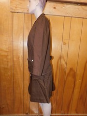 Vintage JOYCE Skirt & Jacket Chocolate Brown Waist 28″