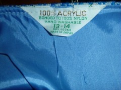 Vtg 60s 70s Acrylic “Wool” Vest & Pants Blue White Diamond Pattern Sz M