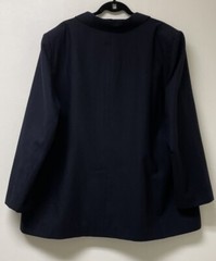 Vintage Harve Bernard Wool Blazer Women Size 26W Black Button Close Pockets