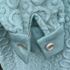 Vintage Nancy Greer Button Up 1970’s Blue Green Dress Jacket Career Size Small