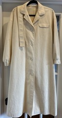Vintage Halston Set-Cream Ultrasuede Coat With Belt And Matching Skirt 1970s