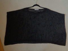 Vintage Scala Black Beaded Poncho/Topper One Size Fits Most Beautiful!