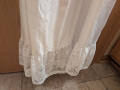 Vandemere White Victorian Lace Nightgown Medium Prairie Bridal Cottage Sz Med.