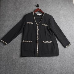 VTG St John Pencil Skirt Suit Womens 8 Black Santana Knit Career Office Business