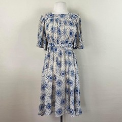 vintage silk 70s polka dot babydoll dress | empire waist kimono sleeve
