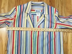 Vintage 70’s Teddi Of California M-L Rainbow Poly blend Blazer Jacket Button Up