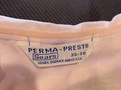 Vintage Sears Roebuck Pale Pink House Coat Robe Embroidery Lace Size 36-38