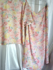 vintage pendleton women 2 pcs dress & blouse 22w set pink floral multicolor