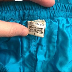 Laurence Kazar Vintage Turquoise Beaded Silk 2 Piece Skirt Set Womens Large L