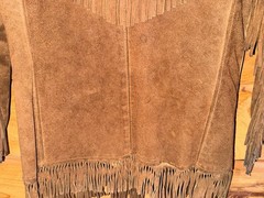 VTG Rare Simco Leather Fringe Hippie Boho Pioneer Jacket 60s 70s Brown Western