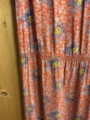 VTG Jane Schaffhausen Belle France Size 10 Floral Cottage Dress Red/Orange