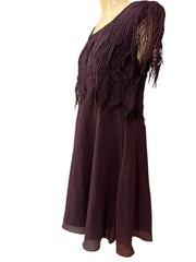 Night Way Collections Purple Fringe Dress 14 Vintage Whimsigoth Witchy Romantic