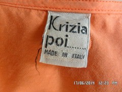 KRIZIA THEN VINTAGE ORIGINAL 80s Cotton Dress/Dress Size 48 Orange