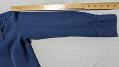 VTG 60s 70s Lady Bayard Shirt Dress Navy With Red Top Stitching – Women 15-16