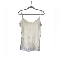 Love Johnny Was short slip camisole 100% silk size L with lace trim
