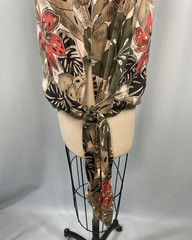 Vintage Top SIZE 14 XL EXTRA LARGE tropical green LADY CAROL 80s 90s rayoN