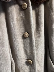 Vintage 60s Brazotta Sportowne faux fur coat with real mink collar single owner