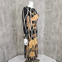 Vintage 70s Mac Tac Paris Leonard Sunshine Floral Nylon 2pc Skirt Set Disco Luxe