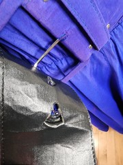 Vintage 80s Nina Piccalino Purple Big Shoulder Belted Midi Dress Women’s Size 7