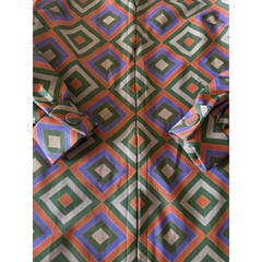 Vintage Disco Mod Dress Womens Size 12 Textured Geometric Hippie Groovy 60s 70s
