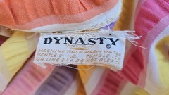VTG 60s 70s Dynasty Psychedelic Mod Maxi Striped House Dress Robe Beach Coverup