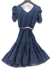 Vtg D. B. A. – L.A. Dress Womens Size 7 Polka Dot with Belt NWT