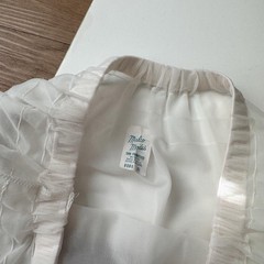 Vintage 70s/80s White Petticoat Skirt Prairie Square Dance Tiered XL Mesh USA