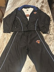 Vintage Black NBA New York Knicks Track Suit (S) and NIKE Knicks Long Sleeve (M)