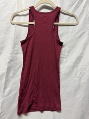Vtg 90s WET SEAL L Burgundy Cotton Tank Top Y2K Good Condition