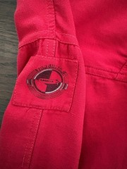 Vintage 80s Ton Sur Ton Red Cotton Oversized New Wave Jacket France Unisex M/W