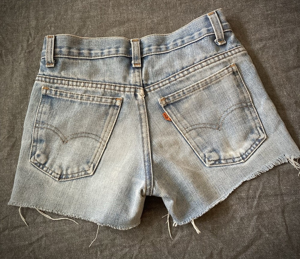 True Vintage Levi’s Orange Tab Cutoffs Jeans Jorts 26” Waist 70s