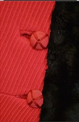 Vtg 1960s Princess Coat Red Wool Fox Fur Cuffs Collar Winter Pinup MEDIUM LARGE