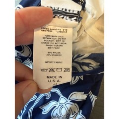 Classics by Jantzen Vintage Navy White Floral One Piece Swimsuit Sz 12