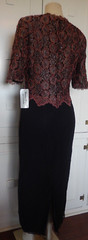 Vintage New W/ Tags Beaded Drama Woman’s Dress Black /Orange Beads Rayon S 10