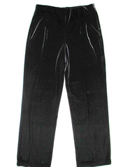 Black Wide Leg Velour Pants Side Zip Dress Barn 14 Vintage 90’s Evening Occasion