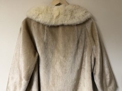 Vintage 60’s Fox Fur Collar Long Brazotta Coat XL-1X Mad Men Old Money Glam