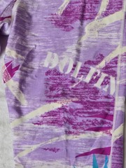 VTG 80s Dolfin Work Out Spandex Graphic LEGGINGS Multi Color Size L Stirrups NWT