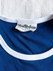 Vintage 70s Miss Shaheen Tennis Ringer Top | Alfred Shaheen Sportswear Shirt M