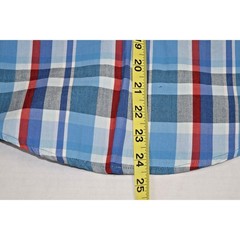 Vintage Plaid Western Pearl Snap Shirt Crazy Cowgirl Size S 90s Blue Red Cotton