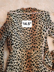 Vintage 1974 FREDERICKS OF HOLLYWOOD Wild Leopard Wrap Dress XS