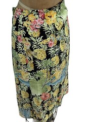 Vintage 1970s Hawaiian Kahala Pretty Floral Skirt Small