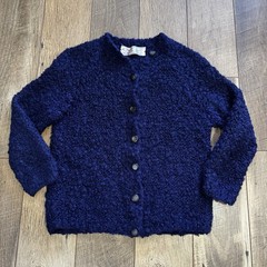 Vintage Tam Italia Hand Made Wool Mohair Button Cardigan Made In Italy SZ Medium