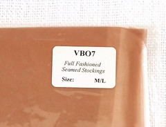 Vtg Garter Stockings Size 9-11 Long Cuban Heel Back Seamed Fully Fashioned Nylon