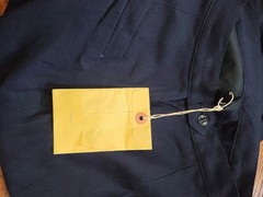 Vintage WWII era US Navy WAVES Uniform Blue Wool Skirt Size 14 (27″ Waist) 1940s