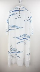 Vintage 100% silk tunic with mandarin collar and frogsweb closure size L/UK14
