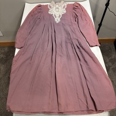 Vintage Gunne Sax Women’s Pink Maxi Dress Size 9 Prairie 1970s USA